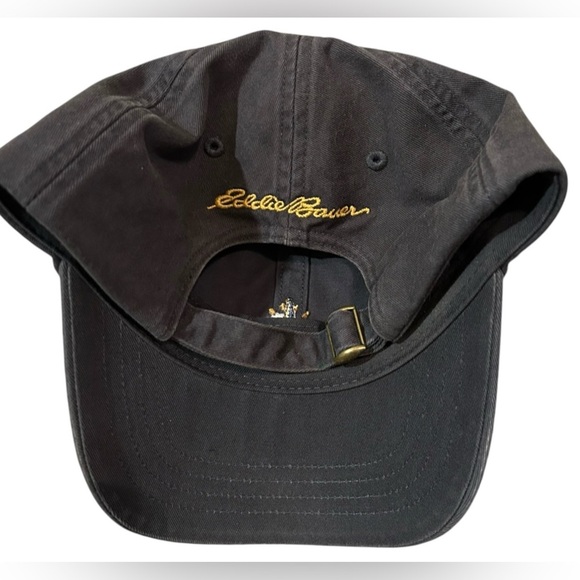 Eddie Bauer Men's Slideback Hat Green OSFA Embroidered Logo 100% Cotton - Picture 2 of 2